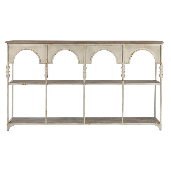 Étagère Home ESPRIT Blanc Naturel Métal 159 X 36,5 X 91 cm Étagère Home ESPRIT Blanc Naturel Métal 159 X 36,5 X 91 cm