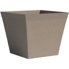 Garden Id Pot Carré Green Care Impact Taupe - 39 x 33 cm - Garanti 10 ans - 100% Recyclé - Résistant aux UV et au Gel
