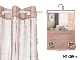 Giftdecor Cortina Marron Transparente Tissu Polyester Lin 34x27x3 cm (Set de 6)