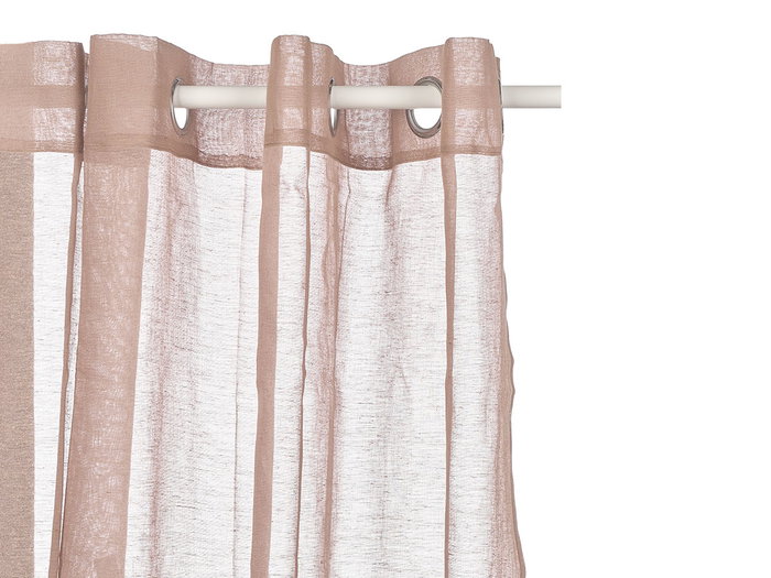 Giftdecor Cortina Marron Transparente Tissu Polyester Lin 34x27x3 cm (Set de 6)