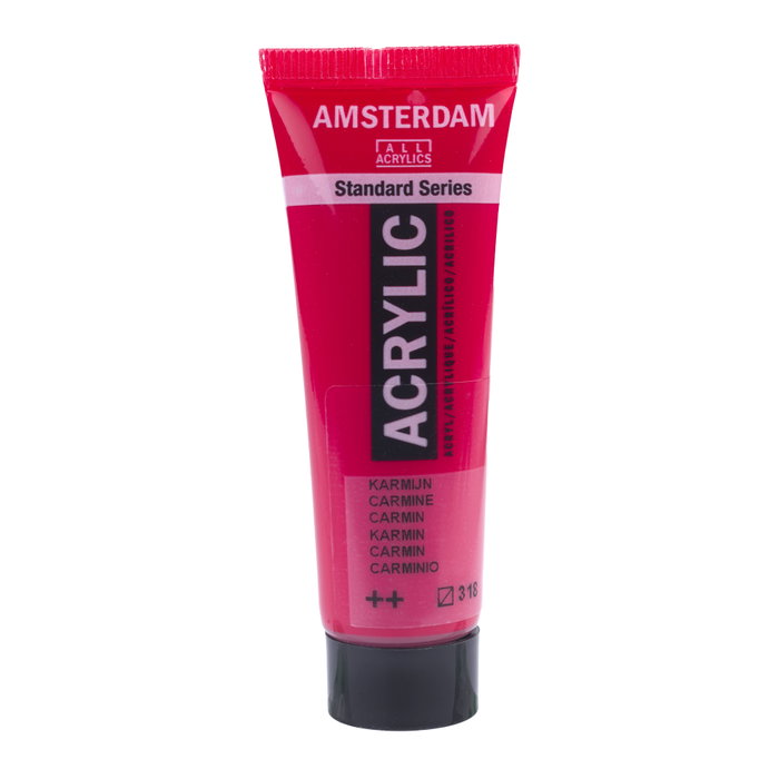 Amsterdam Amsterdam Standard Series Peinture Acrylique Tube 20 ml Carmín 318 Amsterdam Amsterdam Standard Series Peinture Acrylique Tube 20 ml Carmín 318