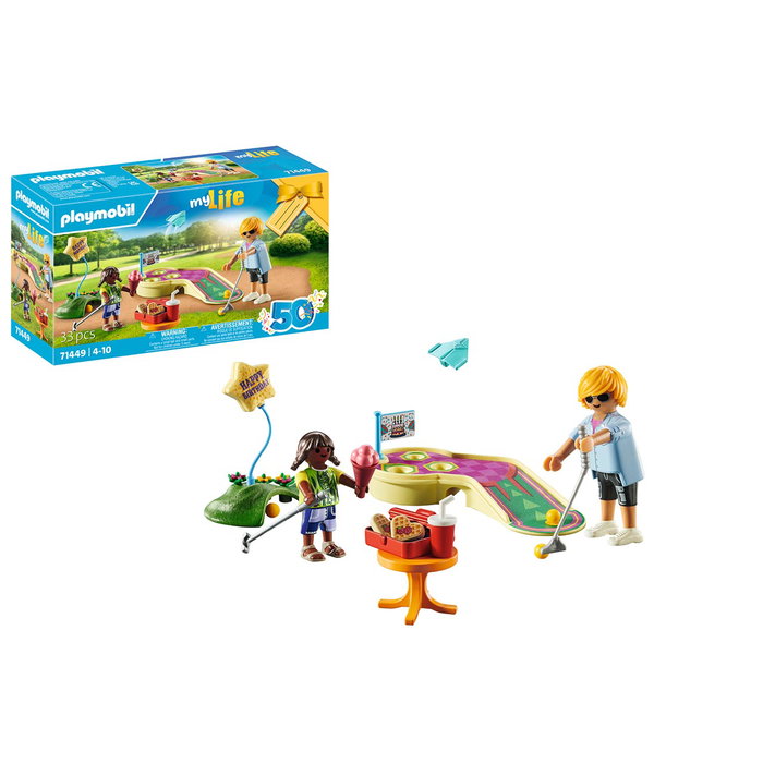 Playmobil Mini Golf My Life 71449 - Set de construction avec tunnel, 3 trous et accessoires - Jeu de mini-golf pour enfants dès 4 ans Playmobil Mini Golf My Life 71449 - Set de construction avec tunnel, 3 trous et accessoires - Jeu de mini-golf pour enfants dès 4 ans