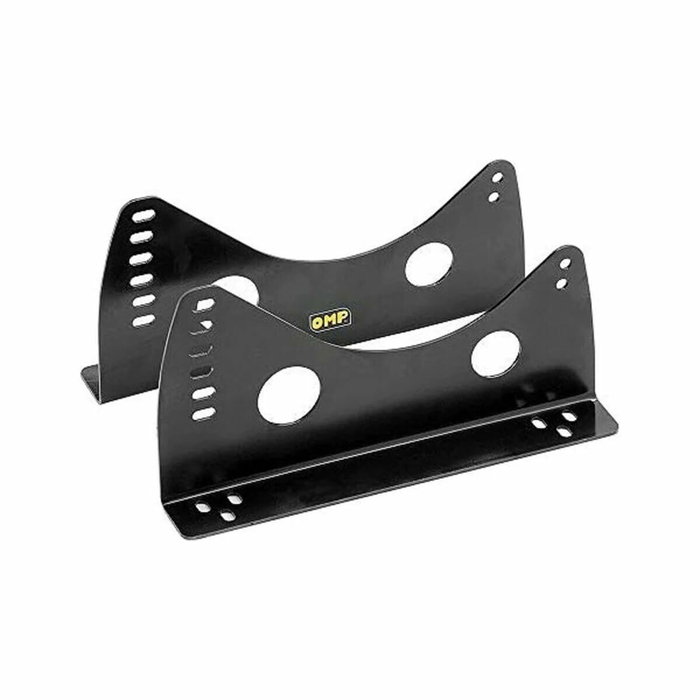 OMP Paire de supports de siège avec insertions latérales en acier noir