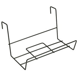 SATURNIA Support jardinière balcon en plastique noir, 41x18 cm