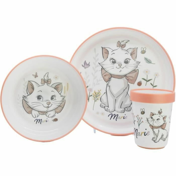Thermobaby Coffret repas Disney Baby Aristochats Marie - 3 pièces (Assiette, Bol, Gobelet) - Blanc et rose Thermobaby Coffret repas Disney Baby Aristochats Marie - 3 pièces (Assiette, Bol, Gobelet) - Blanc et rose