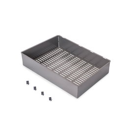 Emuca Panier métallique pour armoires et dressings Quartz, 540 (M70), Acier, Titane