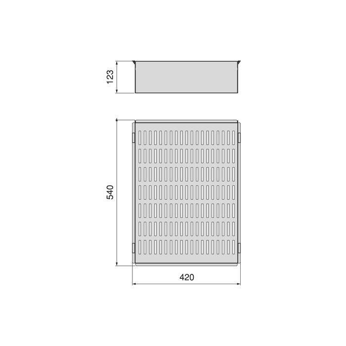 Emuca Panier métallique pour armoires et dressings Quartz, 540 (M70), Acier, Titane