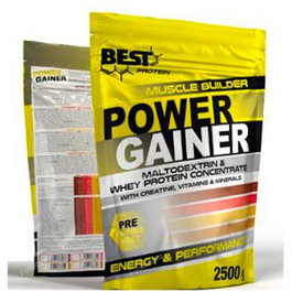 BEST PROTEIN Power Gainer Tarta Fresa 2500Gr Gâteau à la Fraise pour la Masse Musculaire