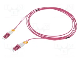 LOGILINK Patch cord en fibre optique OM4 LC/UPC 2m rose