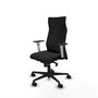 Piqueras Y Crespo Fauteuil de bureau Albacete, mécanisme synchrone, Similicuir Noir
