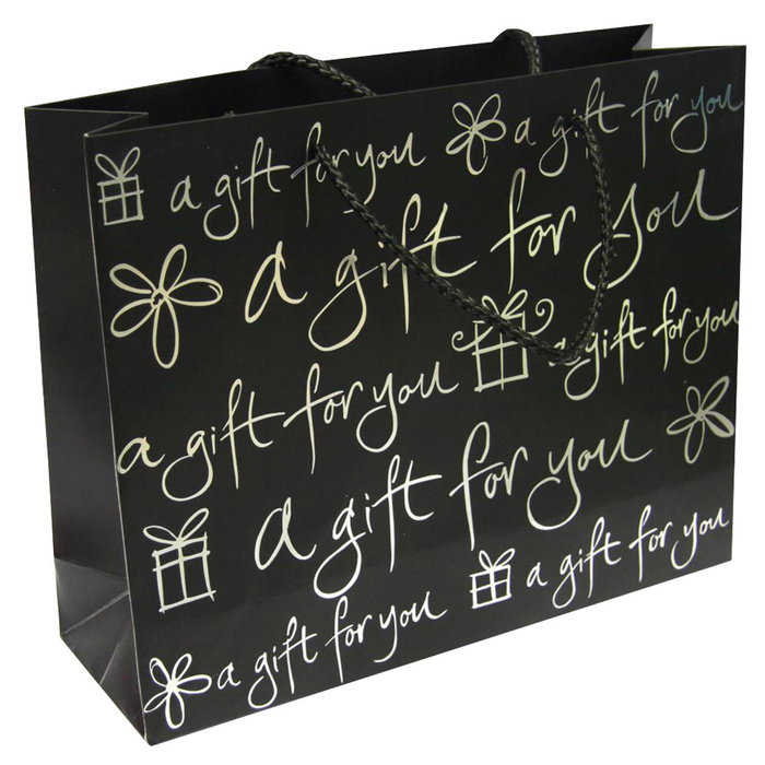 Party Time Sac cadeau 20x25x8 cm avec message 'A gift for you'