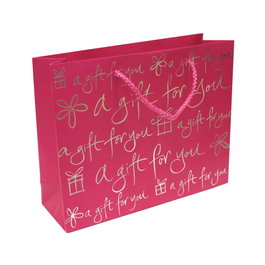 Party Time Sac cadeau 20x25x8 cm avec message 'A gift for you'