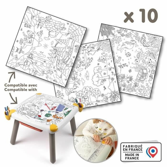 Smoby Feuilles de Coloriage XXL - Pack de 10 feuilles