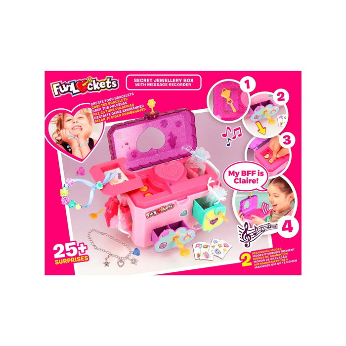 Funlockets Boîte à Bijoux Secrète Électronique Multicouleur Rose