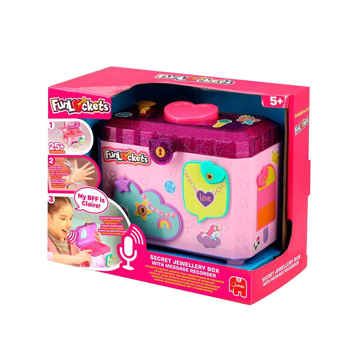 Funlockets Boîte à Bijoux Secrète Électronique Multicouleur Rose