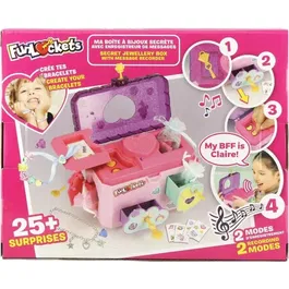 Funlockets KD - Boîte à Bijoux Électronique Secrète avec Enregistreur Audio et Plus de 25 Surprises (Charms, Perles, Autocollants, Ruban, Bracelet)