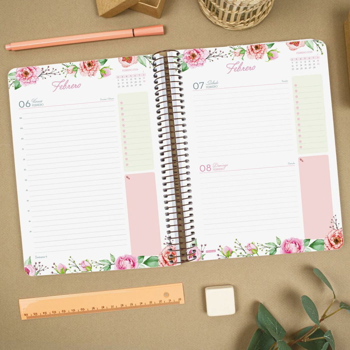 Agenda Finocam CLOE A5 15,5 x 21,2 cm Marron 2026
