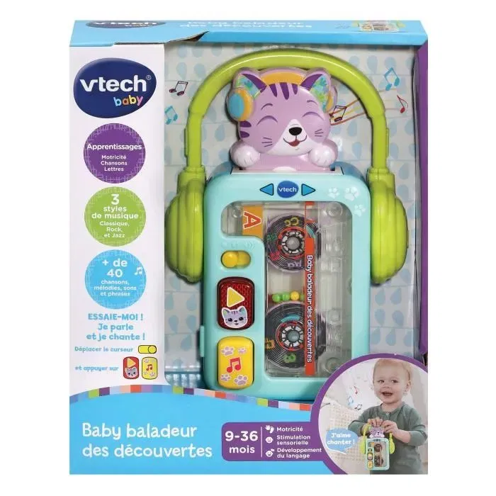 Vtech Baby - Baladeur des Découvertes, Jouet d'éveil musical vintage pour bébé