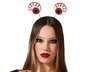 Diadema de ojos locos rouge et blanc pour déguisement, Carnaval et Halloween - Accessoire décalé pour monstre ou zombie