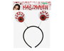 Diadema de ojos locos rouge et blanc pour déguisement, Carnaval et Halloween - Accessoire décalé pour monstre ou zombie
