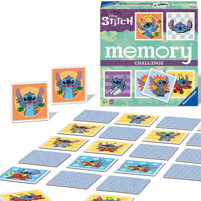 Ravensburger - Jeu de Mémoire Disney Stitch Challenge - Jeu de société Memory pour enfants - À partir de 6 ans - Référence 24697 Ravensburger - Jeu de Mémoire Disney Stitch Challenge - Jeu de société Memory pour enfants - À partir de 6 ans - Référence 24697