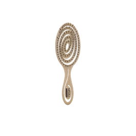 Bifull Cepille Écologique Bio Spiral en Fibre de Lin – Résistant à la Chaleur, Design Double Courbe pour Séchage Rapide et Soins du Cheveu