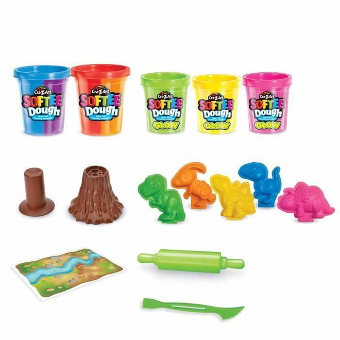 Lexibook Kit de dinosaures en pâte à modeler fluorescente