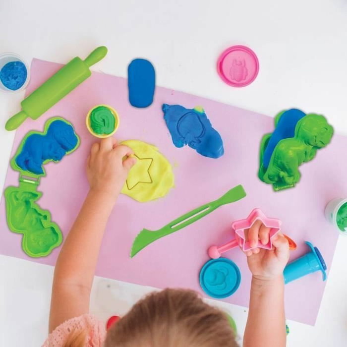Lexibook Kit de dinosaures en pâte à modeler fluorescente