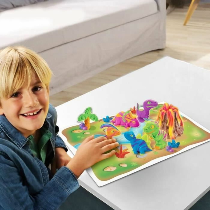 Lexibook Kit de dinosaures en pâte à modeler fluorescente