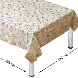 Mantel de Noël blanc 177x130 cm