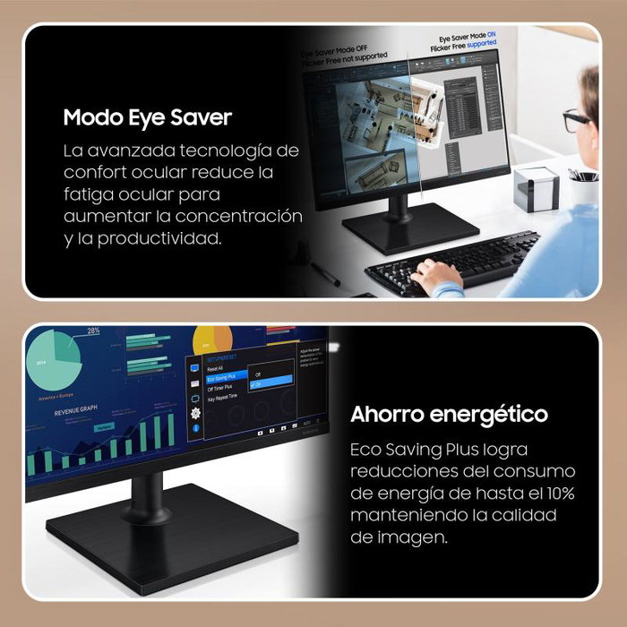 Samsung LS27D304GAUXEN Moniteur 27 pouces IPS 100Hz Design Super Slim Eye Saver