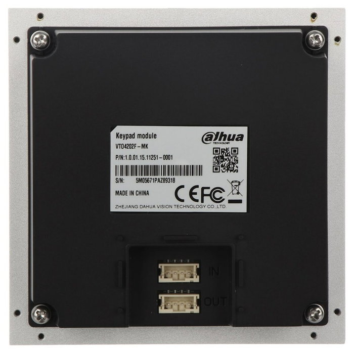 Clavier numérique Dahua DHI-VTO4202F-MK Argenté Métal