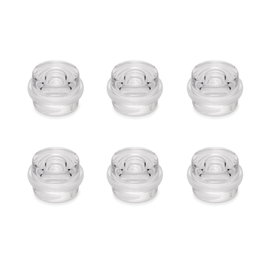 Emuca Lot de 6 butées de porte cylindriques adhésives transparentes