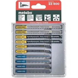 Metabo - Lot de 10 lames pour scie sauteuse - Bois, métal, plastique - HCS/HSS bimétal - Longueur 80 mm