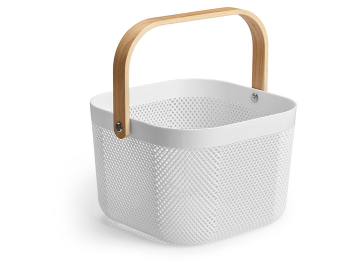 Kipit Cesta Multiusos Blanche Carrée avec Anse 26x18x25cm (Set de 12) Kipit Cesta Multiusos Blanche Carrée avec Anse 26x18x25cm (Set de 12)