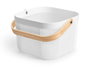 Kipit Cesta Multiusos Blanche Carrée avec Anse 26x18x25cm (Set de 12)