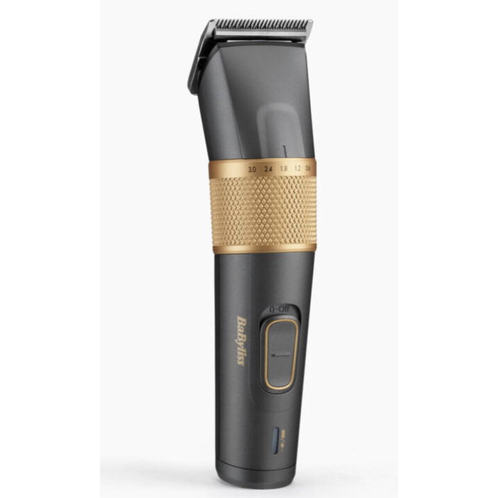 Babyliss Tondeuse à Cheveux Professionnelle Graphite Precision Sans Fil, 160 min Autonomie, 28 Réglages Longueur (0.6-28mm), 8 Sabots