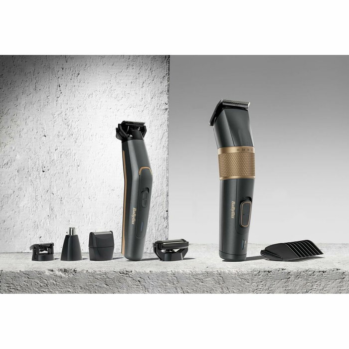 Babyliss Tondeuse à Cheveux Professionnelle Graphite Precision Sans Fil, 160 min Autonomie, 28 Réglages Longueur (0.6-28mm), 8 Sabots
