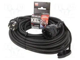 KEL Rallonge réseau H05RR-F 3G1,5mm² 20m Noir