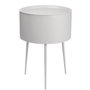 GIFTDECOR Table auxiliaire ronde base grise