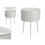 GIFTDECOR Table auxiliaire ronde base grise
