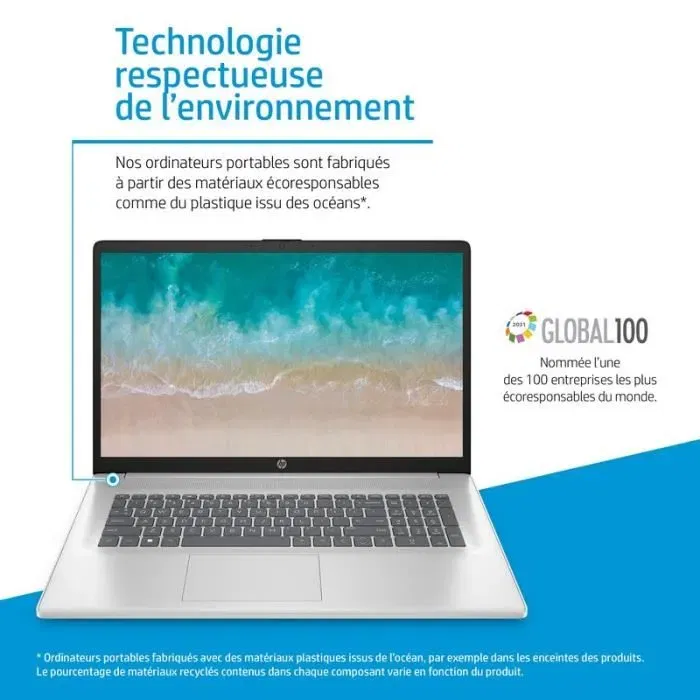 HP PC Portable 17-cn3013nf 17,3" HD+ Intel Core i3-N305 8Go RAM 512Go SSD Windows 11 AZERTY