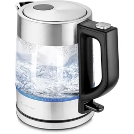 Catler KE 411 Bouilloire électrique 1 L - Design métal et verre, LED bleue, arrêt automatique et sécurité anti-débordement