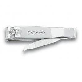 Tres Claveles Coupe-ongles chromé avec lime 8 cm