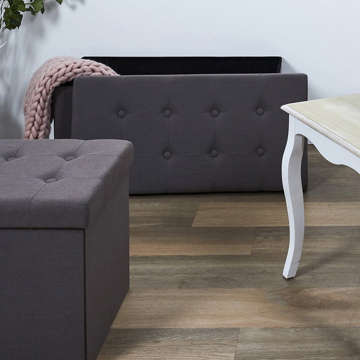 Home Deco Factory Pouf Pliable Eleonor Gris