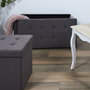 Home Deco Factory Pouf Pliable Eleonor Gris
