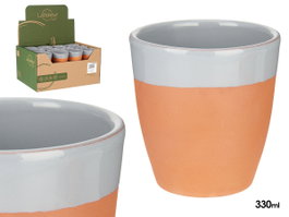 LA DEHESA Verre en Barro Gris-Marron 330ml, Lot de 24