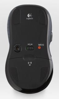 Logitech Souris Sans Fil M510 Ergonomic Laser, 7 Boutons, Molette Inclinaison, Récepteur Unifying USB, Batterie 2 Ans, pour Droitier Windows/macOS/Chromebook