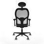 Piqueras y Crespo Chaise de Bureau avec Appui-tête Jorquera 3D036G1 Gris clair