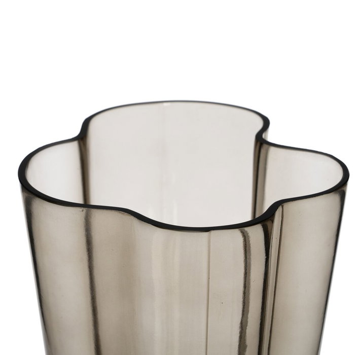 BigBuy Home Vase Gris Verre 15,5 x 15 x 25 cm BigBuy Home Vase Gris Verre 15,5 x 15 x 25 cm